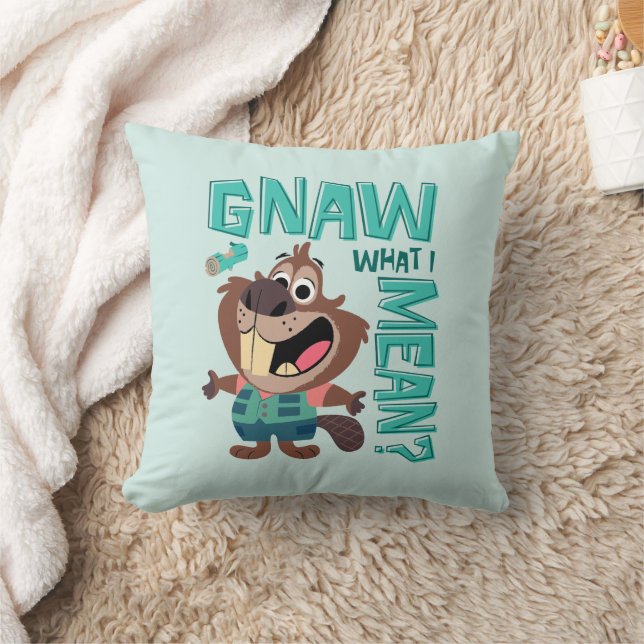 Nibbles Maplestick - Gnaw What I Mean? Throw Pillow (Blanket)