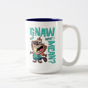 Nibbles Maplestick - Gnaw What I Mean? Two-Tone Coffee Mug