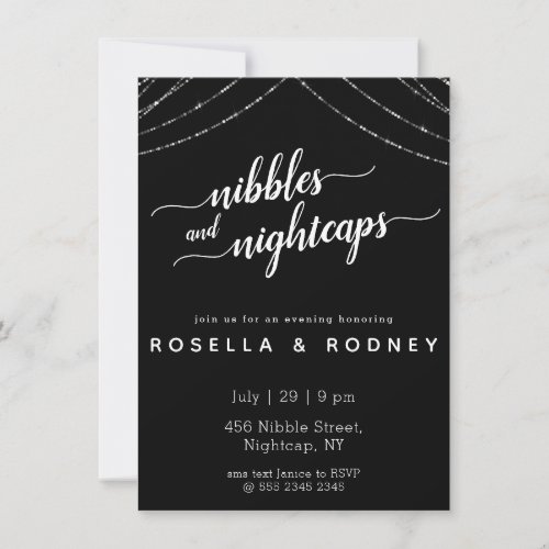 Nibbles Nightcaps Fab Engagement Party Invitation