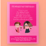 Nibbles & Wine Birthday  Invitation Postcard<br><div class="desc">Funny customizable birthday party invitation
“Nibbles & Wine”</div>