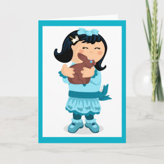 Nibbling Easter Girl Card