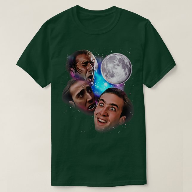 Nic Cage Howl at the Moon T-Shirt (Design Front)