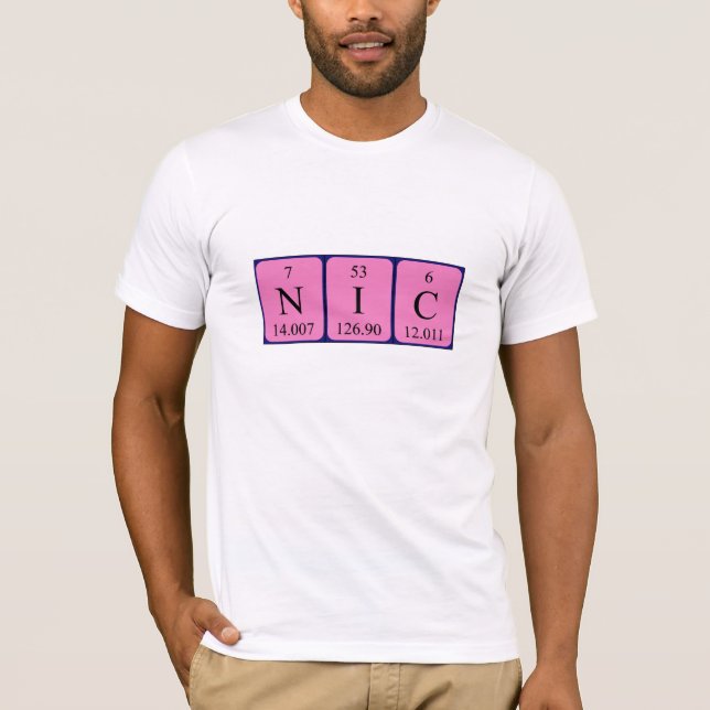 Nic periodic table name shirt (Front)