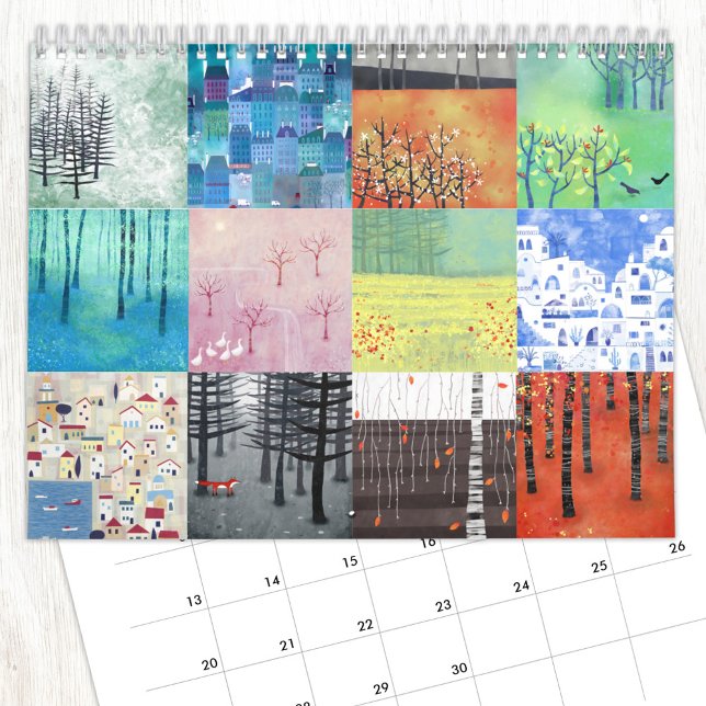 Nic Squirrell Landscape Paintings Art Calendar (Landscape art paintings calendar with original art by Nic Squirrell)
