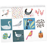 Nic Squirrell Quirky Birds Calendar<br><div class="desc">Cute and funny bird paintings for each month of the year.</div>