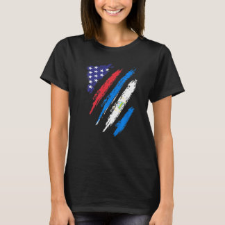 Nicaragua American Grown Flag USA Patriot Heritage T-Shirt