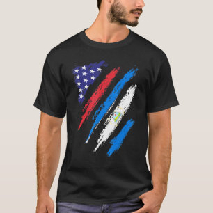 Nicaragua American Grown Flag USA Patriot Heritage T-Shirt