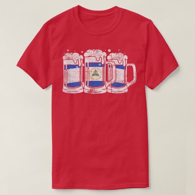 Nicaragua  and the joy of having some beer  T-Shirt (Design Front)