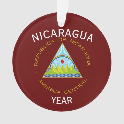 Nicaragua Christmas Acrylic Ornament