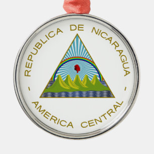 Nicaragua Coat of Arms Metal Ornament