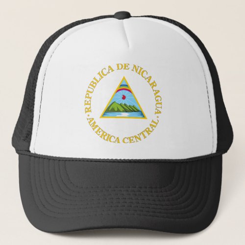 Nicaragua coat of arms trucker hat