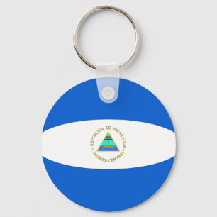 Nicaragua Fisheye Flag Keychain