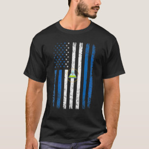Nicaragua Flag 4th of July USA Nicaraguan Flag T-Shirt
