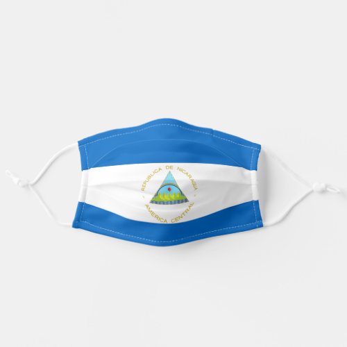 Nicaragua flag adult cloth face mask