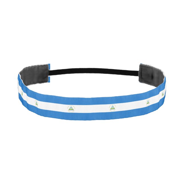 Nicaragua Flag Athletic Headband (Front)