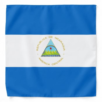 Nicaragua Flag Bandana by FlagGallery at Zazzle