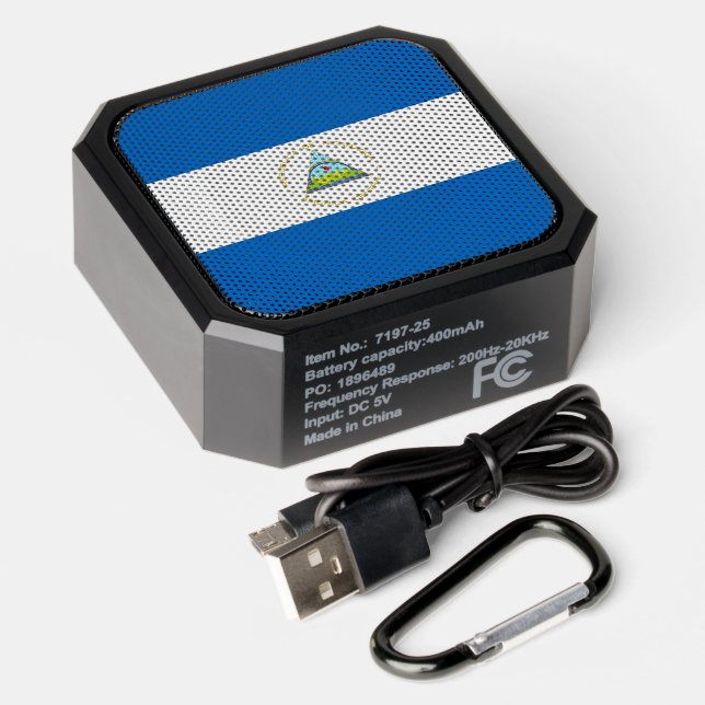 Nicaragua flag bluetooth speaker (Laydown)