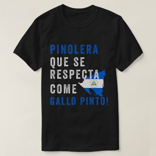 Nicaragua Flag Camiseta Nicaraguan Mujer Pinolera T-Shirt (Design Front)