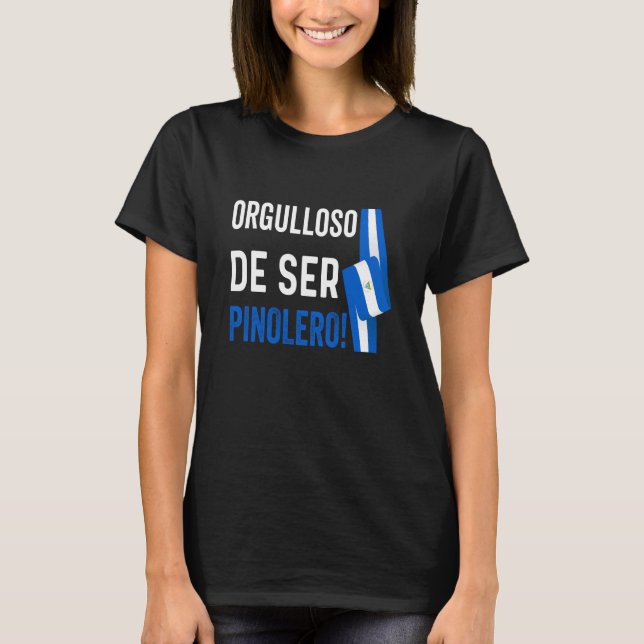 Nicaragua Flag Camiseta Nicaraguan Nicoya Pinolero T-Shirt (Front)