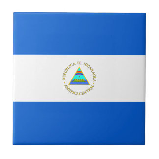 Nicaragua Flag Ceramic Tile