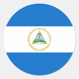 Nicaragua Flag Classic Round Sticker