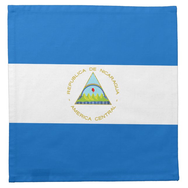 Nicaragua Flag Cloth Napkin (Front)