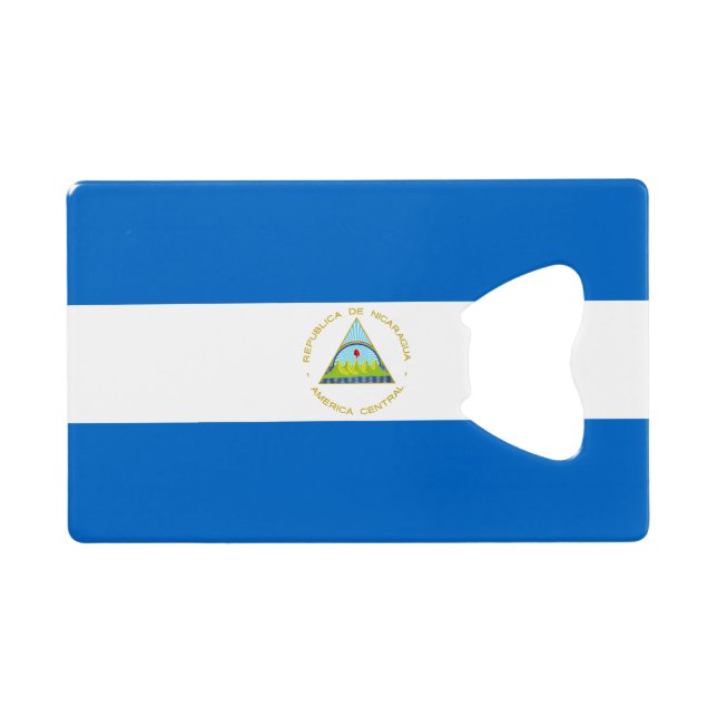 Nicaragua Flag Credit Card Bottle Opener (Back Horizontal)