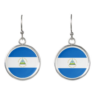 Nicaragua Flag Earrings