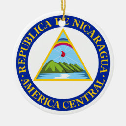 NICARAGUA -  flag/emblem/coat of arms/symbol Ceramic Ornament