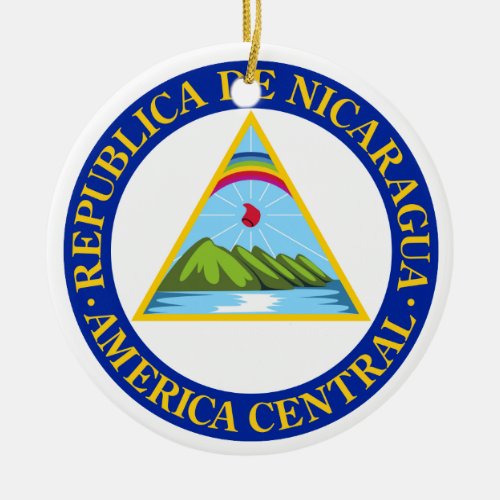 NICARAGUA _  flagemblemcoat of armssymbol Ceramic Ornament