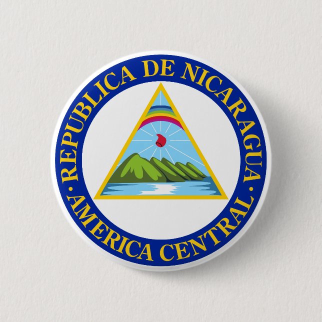 NICARAGUA -  flag/emblem/coat of arms/symbol Pinback Button (Front)