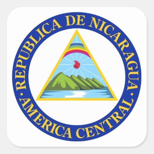 NICARAGUA _  flagemblemcoat of armssymbol Square Sticker