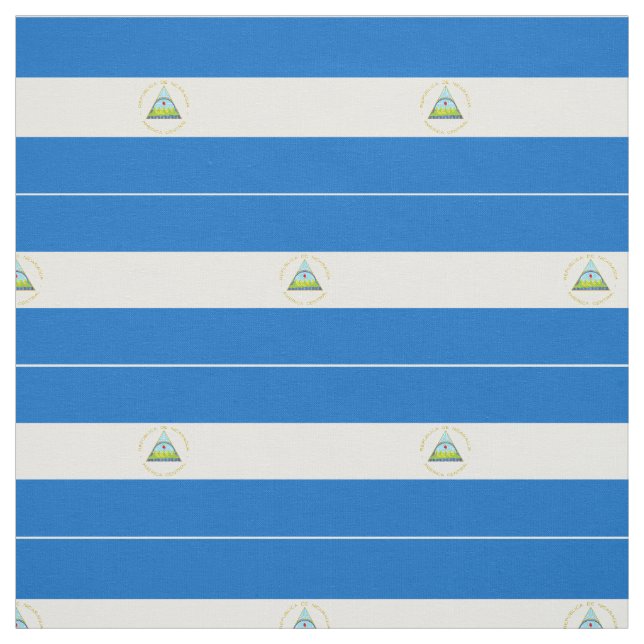 Nicaragua Flag Fabric (Swatch)