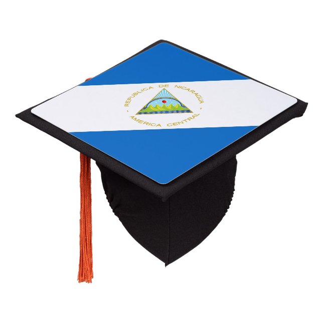 Nicaragua Flag Graduation Cap Topper (Angled)