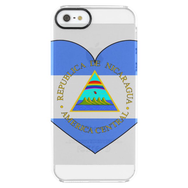 Nicaragua Flag Heart Uncommon iPhone Case (Back)