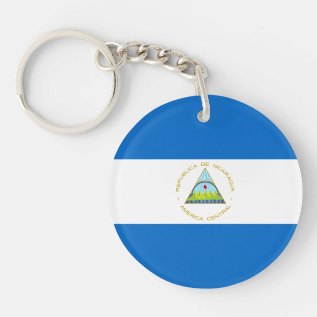 Nicaragua Flag Keychain (Front)