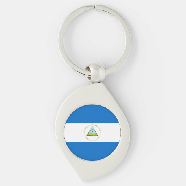 Nicaragua Flag Keychain (Front)