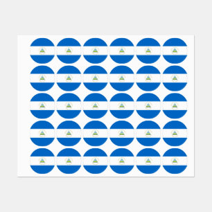 Nicaragua flag labels