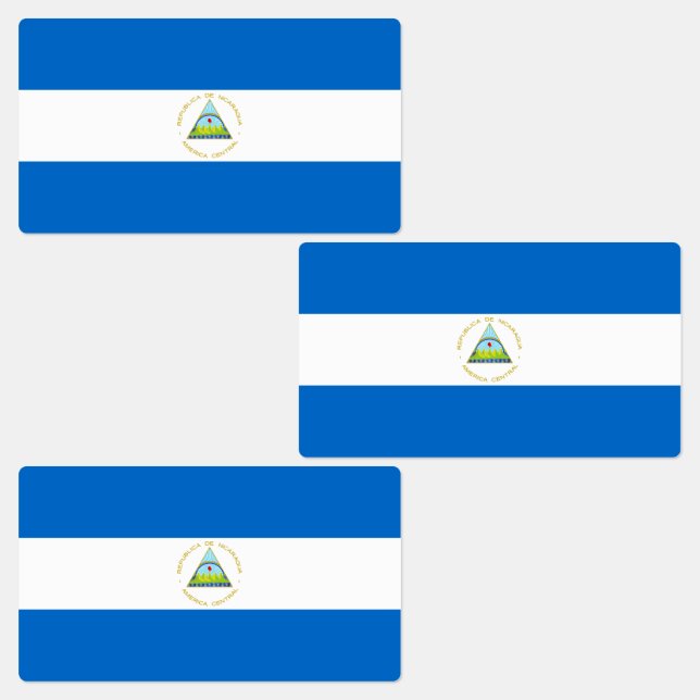 Nicaragua Flag Labels (Group)