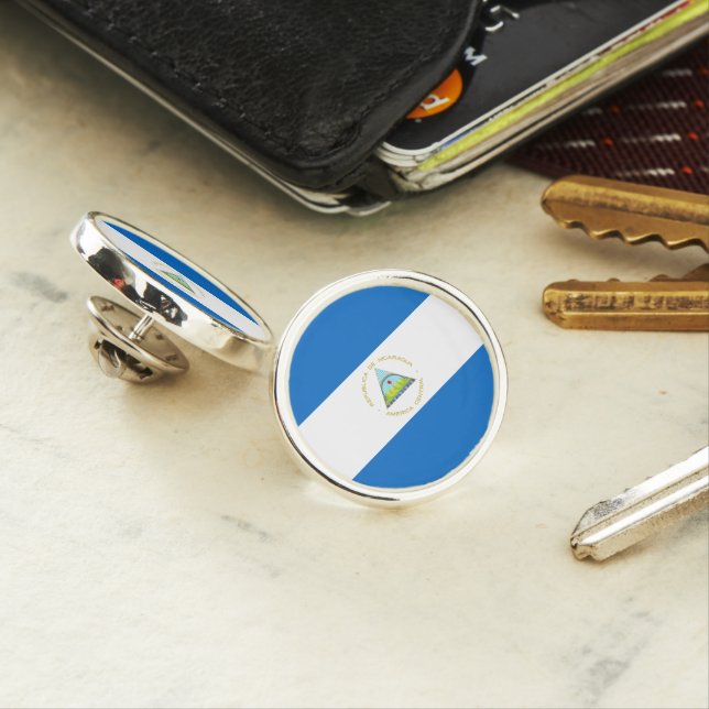 Nicaragua flag lapel pin (In Situ)