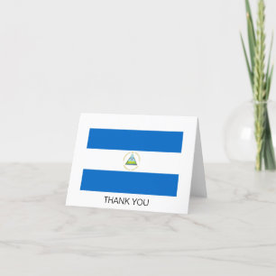 Nicaragua Flag Letterpress Thank You Card