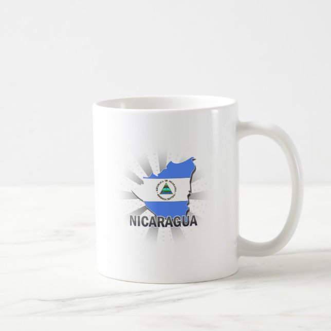 Nicaragua Flag Map 2.0 Coffee Mug (Right)