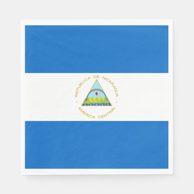 Nicaragua Flag Napkins (Front)