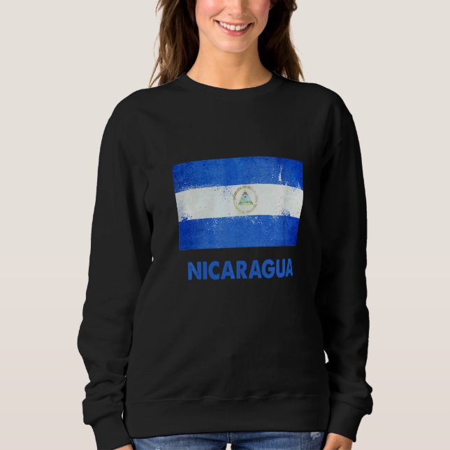 Nicaragua Flag  Nicaraguan Sweatshirt (Front)