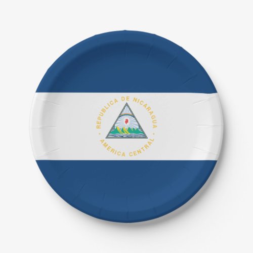 Nicaragua Flag Paper Plates