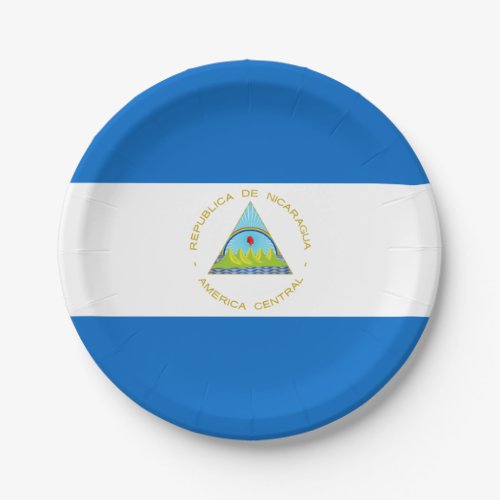 Nicaragua flag paper plates