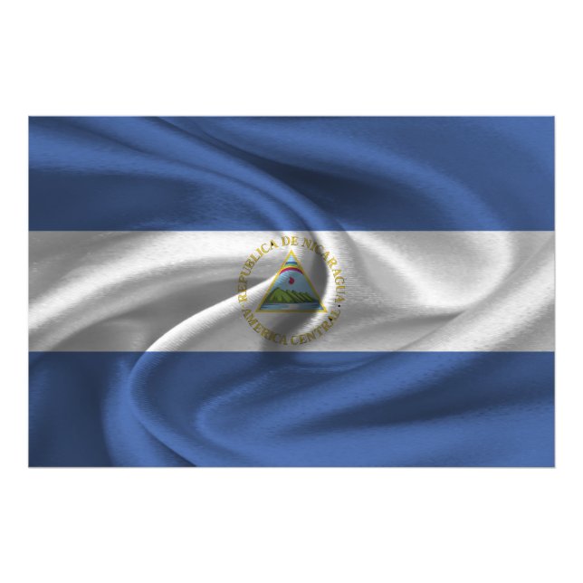 Nicaragua Flag Photo Print (Front)