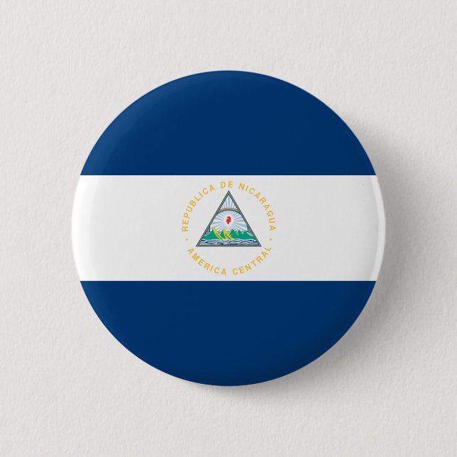 Nicaragua Flag Pinback Button (Front)
