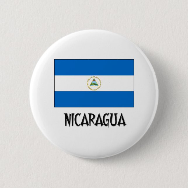Nicaragua Flag Pinback Button (Front)