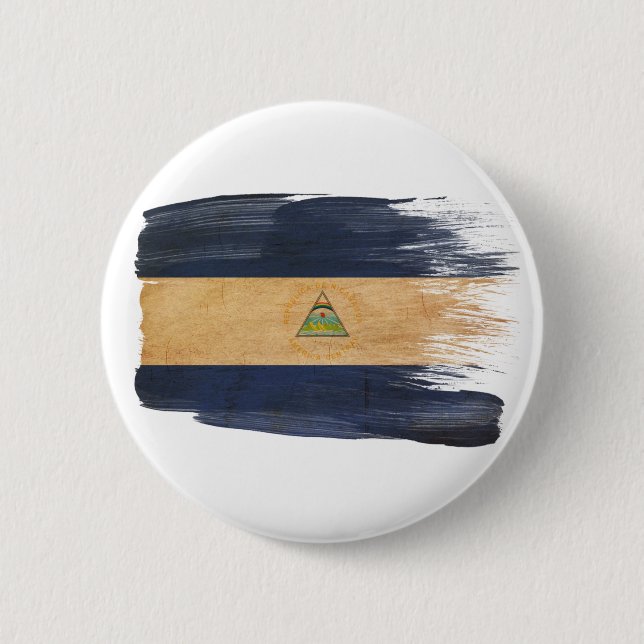 Nicaragua Flag Pinback Button (Front)